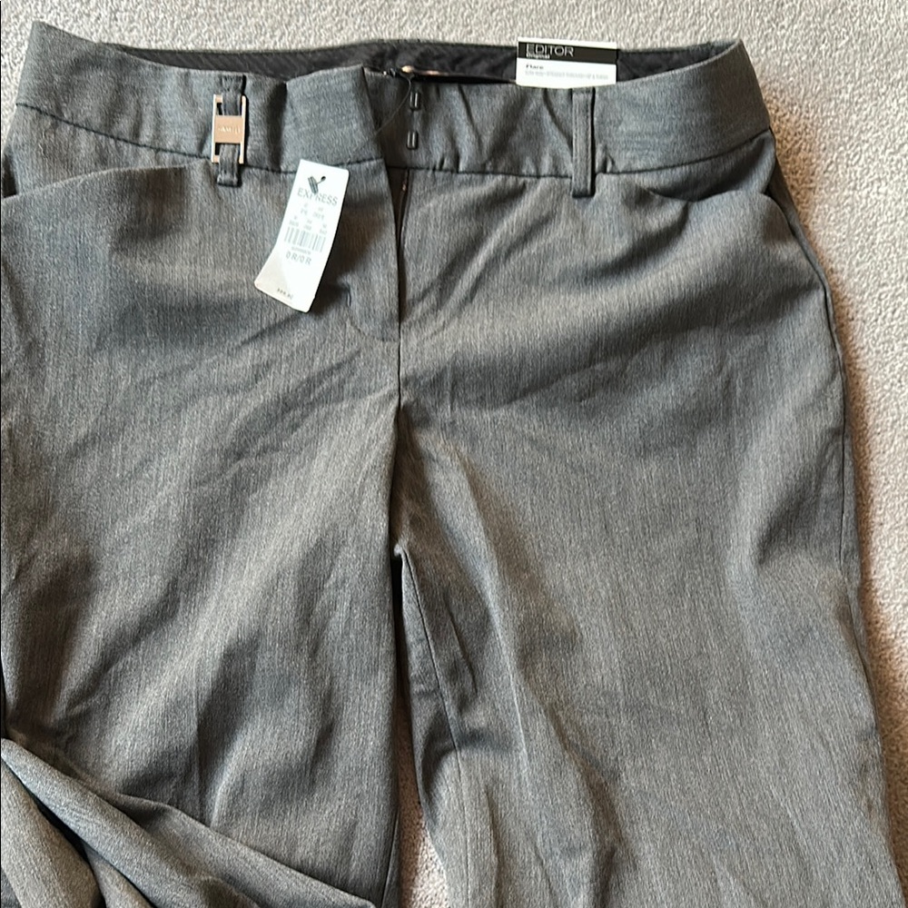 Express Charcoal Tailored Trousers. Editor Flare